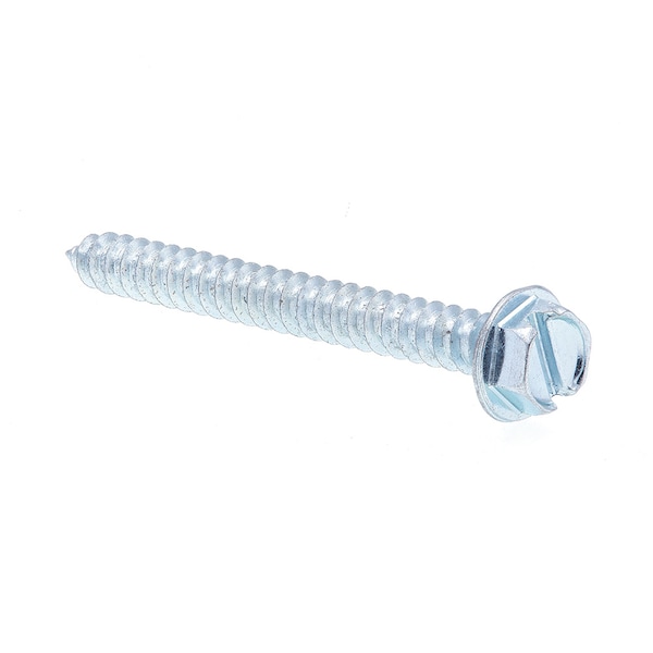 Prime-Line Sheet Metal Screw Self-Tap Hex Wsh Head Sltd Dr No. 8 X 1-1/2in Zinc Plated Steel 50PK 9025267 - main